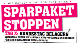 26. November: Sparpaket stoppen! Bundestag belagern!
