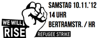 Demo zum Flüchtlingsstreik am Samstag, 10.11.2012