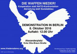 Friedensdemo in Berlin am 8. 10. 2016