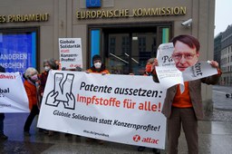 Impfpatente: Protest vor Biontech und Lauterbach-Ministerium