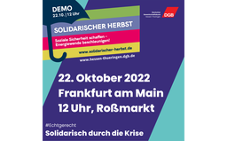 Solidarischer Herbst: DGB mit Aktionen und Aufruf zur Demo am 22.10.